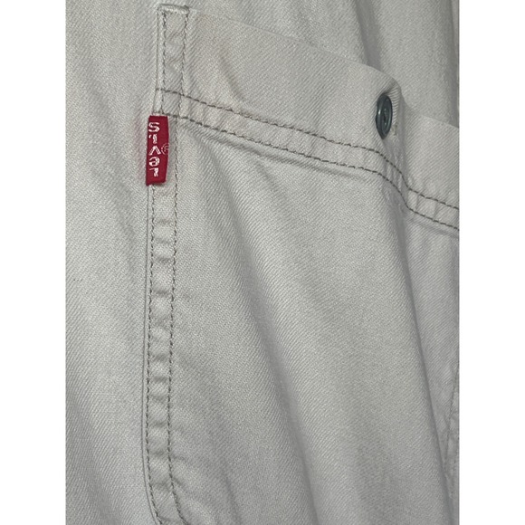 Levi's Vintage Large Button Down Shirt Men's Long Sleeve Tan Casual Workwear - Picture 4 of 9